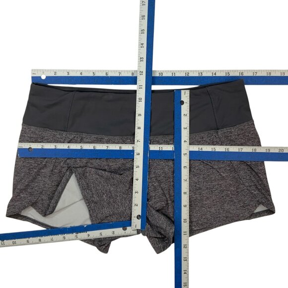 Lululemon Run Times Shorts 8 Heather Lux Multi Black Mid Rise Built In Brief - Picture 5 of 14